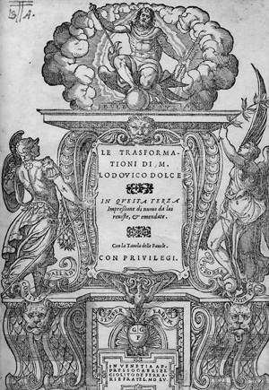 Los 1444 - Ovidius Naso, Publius - Le trasformationi. In questa terza Impreßione di nuouo da lui reviste - 0 - thumb