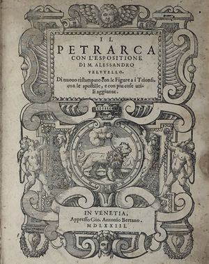 Lot 1451, Auction  122, Petrarca, Francesco, Il Petrarca con l’espositione di M. Alessandro Velutello