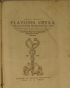 Los 1456 - Platon - Omnia divini Platonis opera. 1539 - 0 - thumb
