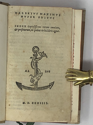 Lot 1505, Auction  122, Valerius Maximus, C., Valerius Maximus nuper editus. Index Copiosissimus rerum omnium, 