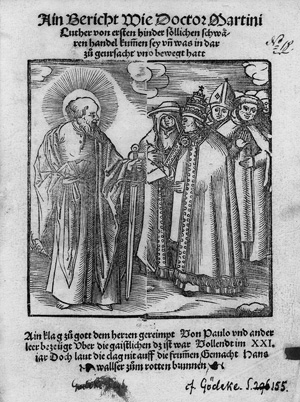 Lot 1518, Auction  122, Wallser, Hans, Ain Bericht wie Martini Luther von ersten hinder soellichen schwaeren handel kumen sey