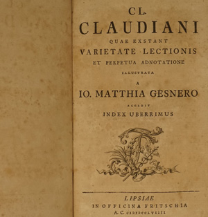 Lot 2013, Auction  122, Claudian, Quae extant varietate lectionis et perpetua adnotatione