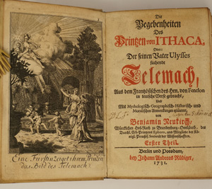 Lot 2019, Auction  122, Fenelon, François de Salignac de la Motte, Die Begebenheiten des Prinzen von Ithaca