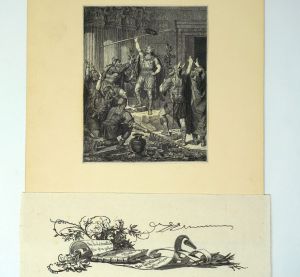 Los 2034 - Kreling, August von - Illustr. und Goethe, Johann Wolfgang von - Faust-Illustrationen. 4 Original-Entwürfe in Aquarell  - 4 - thumb