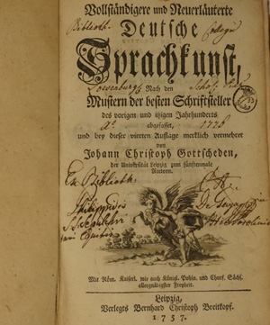 Lot 2038, Auction  122, Gottsched, Johann Christoph, Vollständigere und neuerläuterte deutsche Sprachkunst
