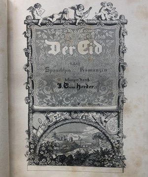 Lot 2046, Auction  122, Herder, Johann Gottfried, Der Cid. Nach spanischen Romanzen