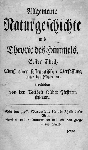 Los 2160 - Kant, Immanuel - Allgemeine Naturgeschichte und Theorie des Himmels - 0 - thumb