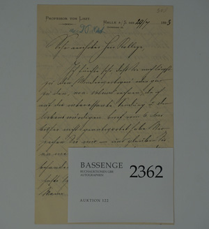 Lot 2362, Auction  122, Liszt, Franz Ritter von, Brief 1893