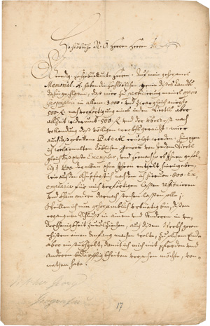 Lot 2374, Auction  122, Vischer, Georg Matthäus, Brief 1669
