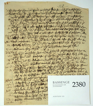 Los 2380 - Altenstein, Karl vom Stein zum - Brief 1833 - 0 - thumb