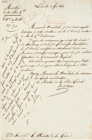 Lot 2393, Auction  122, Fouché, Joseph, Brief 1810 an den Kriegsminister