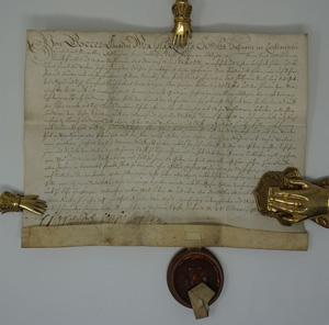 Lot 2403, Auction  122, Charlotte Sophie, Prinzessin von Kurland, Urkunde 1689