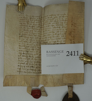 Lot 2411, Auction  122, Heinrich II., Bischof von Münster, Urkunde 1437