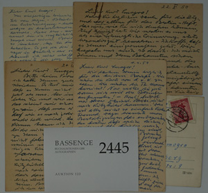 Lot 2445, Auction  122, Scholz, Werner, Konvolut Briefe und Postkarten