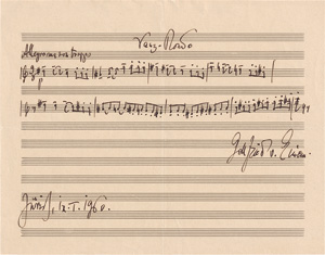 Los 2466 - Einem, Gottfried von - Musikal. Albumblatt - 0 - thumb