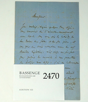 Lot 2470, Auction  122, Gounod, Charles, Brief 1862