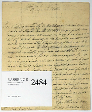 Los 2484 - Metastasio, Pietro - Brief 1770 - 0 - thumb