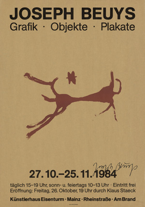 Lot 2601, Auction  122, Beuys, Joseph, Grafik. Objekte. Plakate. Eigenhändig signiert