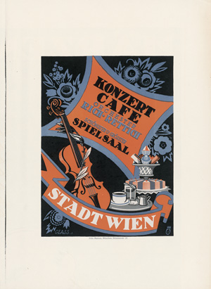 Lot 2670, Auction  122, Glass, Franz Paul, Konzert Cafe Stadt Wien. Schönster u. Größter Spielsaal Stadt Wien. 