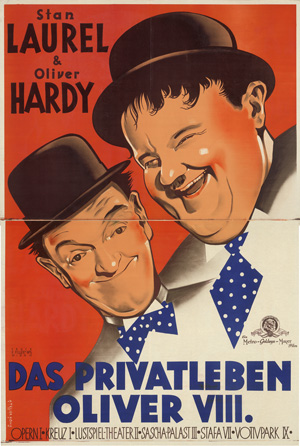 Lot 2701, Auction  122, Atelier König - Hrsg., Laurel und Hardy in "Das Privatleben Oliver VIII." Großplakat in 2 Teilen