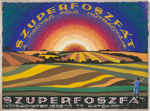 Lot 2719, Auction  122, Amberg, József und Düngemittel, Landwirtschaft in Ungarn. Original-Plakatentwurf