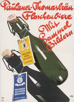 Lot 2737, Auction  122, Hohlwein, Ludwig, Paulaner-Thomasbräu Flaschenbiere. Großplakat