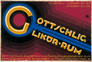 Lot 2744, Auction  122, Amberg, József, "Gottschlig Tea" und "Gottschlig Likör Rum". Original-Plakatentwurf