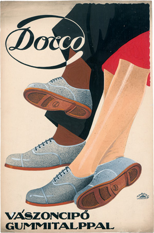 Los 2752 - Amberg, József und Schuhe - "Docco" Lederschuhe. 2 Original-Plakatentwürfe - 1 - thumb