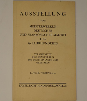 Lot 3013, Auction  122, Ausstellung (1930), von Meisterwerken deutscher und französischer Malerei