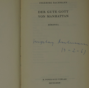 Lot 3015, Auction  122, Bachmann, Ingeborg, Der gute Gott von Manhattan