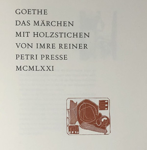 Lot 3128, Auction  122, Goethe, Johann Wolfgang von und Reiner, Imre, Das Märchen