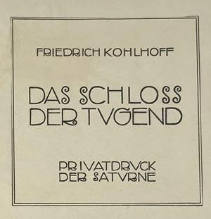 Los 3209 - Kohlhoff, Friedrich - Das Schloss der Tugend - 0 - thumb