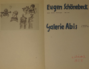 Lot 3335, Auction  122, Schönebeck, Eugen, Bilder Skizzen Zeichnungen 1962-1973 (mit Beigabe)