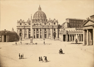 Lot 4059, Auction  122, Rome, Peter's Square with St. Peter; View of Pantheon
