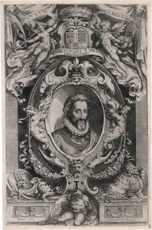 Lot 5001, Auction  122, Alberti, Cherubino, Bildnis Heinrichs IV. in allegorischer Rahmung