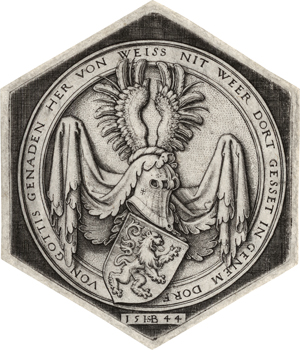 Lot 5021, Auction  122, Beham, Hans Sebald, Das Wappen mit schreitendem Löwen