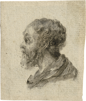 Lot 5055, Auction  122, Castiglione, Giovanni Benedetto - Umkreis, Kopf eines bärtigen Mannes