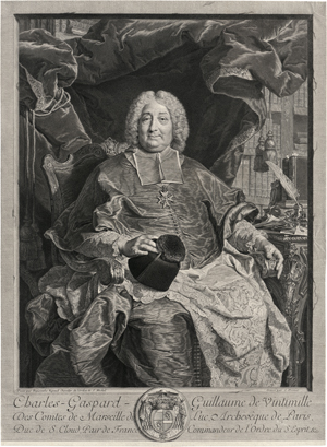 Lot 5065, Auction  122, Drevet, Pierre, Bildnis des Pariser Erzbischofs Charles-Gaspard-Guillaume de Vintimille