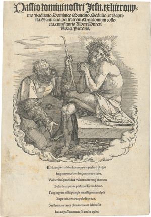 Lot 5066, Auction  122, Dürer, Albrecht, Titelblatt mit dem Schmerzensmann