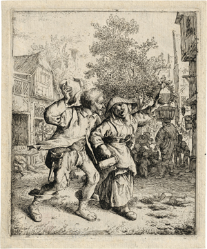 Lot 5088, Auction  122, Dusart, Cornelis, Das trunkene Bauernpaar