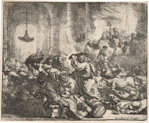 Los 5179 - Rembrandt Harmensz. van Rijn - Christus die Händler aus dem Tempel treibend. - 0 - thumb