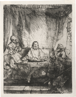 Los 5185 - Rembrandt Harmensz. van Rijn - Christus in Emmaus - 0 - thumb