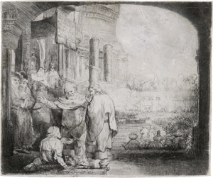 Los 5186 - Rembrandt Harmensz. van Rijn - Petrus und Johannes an der Pforte des Tempels - 0 - thumb
