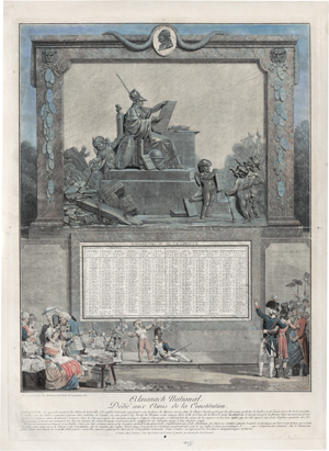 Lot 5260, Auction  122, Debucourt, Philibert Louis, Almanach National. Dedié aux Amis de la Constitution.
