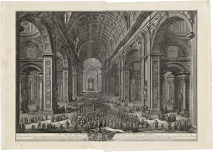 Lot 5361, Auction  122, Vasi, Giuseppe, Eine feierliche Prozession mit Papst Pius VI