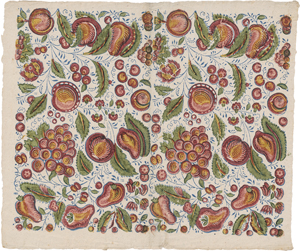 Los 5377 - Kattunpapier - Westdeutsch, um 1770: Verschiedene Früchte und Blätter - 0 - thumb