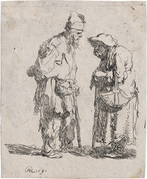 Los 5677 - Rembrandt Harmensz. van Rijn - Bettler und Bettlerin in Unterhaltung - 0 - thumb