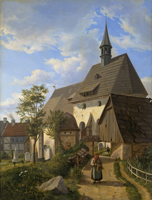 Lot 6064, Auction  122, Carmiencke, Johann Hermann, Die Dorfkirche in Sebnitz in der Sächsischen Schweiz