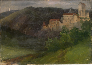 Los 6071 - Piepenhagen, Charlotte - Blick auf Schloss Carlstein in Böhmen - 1 - thumb