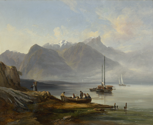 Lot 6087, Auction  122, Coignet, Jules Louis Philippe, Blick auf einen Alpensee